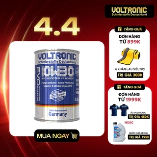 (Tay ga 10w30) Dầu nhớt xe tay ga Voltronic Evo scooter 10w30 4T Edition - Fully Synthetic - Extra Pao Ester