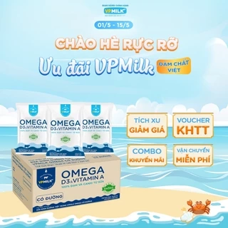 Sữa dinh dưỡng tiệt trùng VPMilk Omega bịch 220ml (thùng 48 bịch)