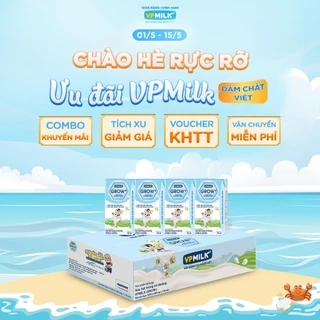 Sữa tiệt trùng VPMilk Grow+ hộp 110ml (thùng 48 hộp)