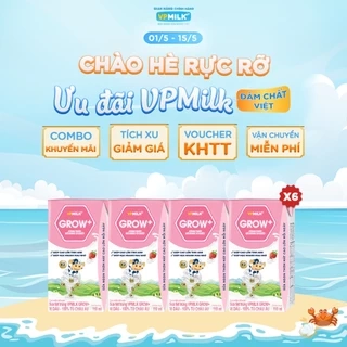 Sữa tiệt trùng VPMilk Grow+ vị dâu 110ml (thùng 48 hộp)