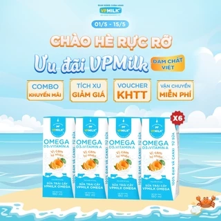 Sữa trái cây VPMILK Omega vị CAM tự nhiên hộp 110ml (Thùng 48 hộp)