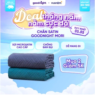 Chăn Goodnight Mori Mềm Mịn Thoáng Mát, Màu Đơn Sắc Nhẹ Nhàng Kháng Khuẩn Tự Nhiên 160x200cm Vua Nệm