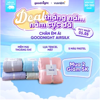 Chăn Lụa Tencel Vua Nệm Goodnight Airsilk 220x200cm, Chăn Tencel Hút Ẩm Tốt, Đắp Hè Thu