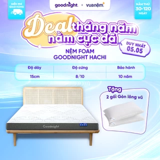 Nệm Foam Vua Nệm Goodnight Hachi 15cm, Đệm Foam Massage Toàn Thân Nâng Đỡ Cơ Thể