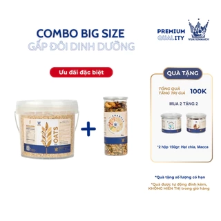 Yến Mạch 2,5KG + Granola Tiêu Chuẩn 500g Ngũ cốc