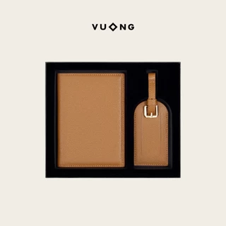 Passport cover Vuông Shop®️ da p.u 2 lớp kèm tag hành lý