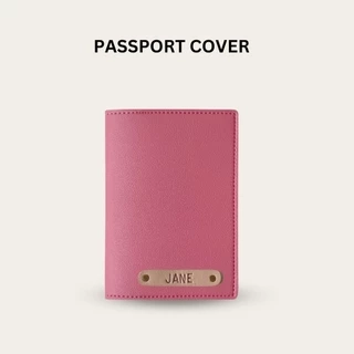 Vỏ hộ chiếu Vuông Shop®️ da pu với nhiều màu sắc kèm tag tên theo yêu cầu passport cover