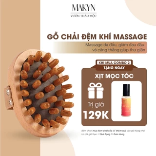 Lược chải đệm khí massage cơ thể bằng gỗ sồi cao cấp Vườn Thảo Mộc chính hãng giảm nhức mỏi toàn thân