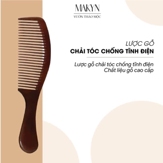 Lược gỗ chải tóc Vườn Thảo Mộc chống tĩnh điện gỡ rối tóc chất liệu gỗ cao cấp
