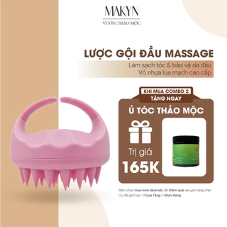 Lược gội đầu thư giãn Massage Vườn Thảo Mộc chất liệu gai silicone cao cấp, vỏ nhựa lúa mạch an toàn