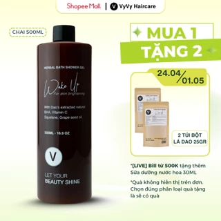 Sửa ủ body Wake up vyvyhaircare V tẩy da chết làm sáng mịn da V 200ml / 500ml