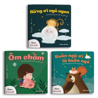 Sách Ehon Combo 3 cuốn Buồn ngủ ơi là buồn ngủ Dành cho trẻ từ 0 4 tuổi