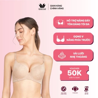 Áo ngực nữ Wacoal có gọng đệm dày nâng ngực chống tuột, Áo lót nữ BIGSIZE áo dài bra - VVB5368