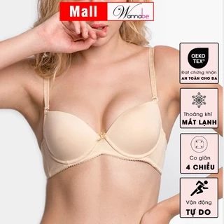 Áo ngực mút dày WANNABE áo chíp bra thun trơn đơn giản, dễ mặc, tháo dây nâng ngực vung đầy AN312