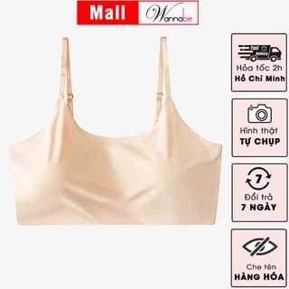 Áo ngực nữ không gọng đúc su WANNABE áo lót bra đệm mút mỏng mềm mại thoáng mát tháo rời được AL45S