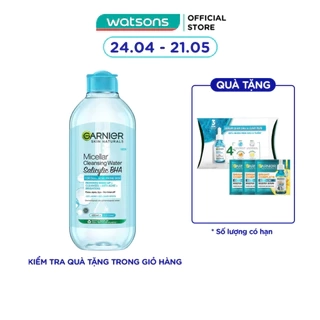 Nước Tẩy Trang Garnier Micellar Cleansing Water Salicylic BHA 400ml