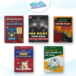 COMBO 5 CUỐN SÁCH :30 ngày thực chiến A-Z kế toán, Sổ tay Kế Toán, Sổ ghi chép K.Toán, 100 ngày hành động, Phá vỡ tư duy