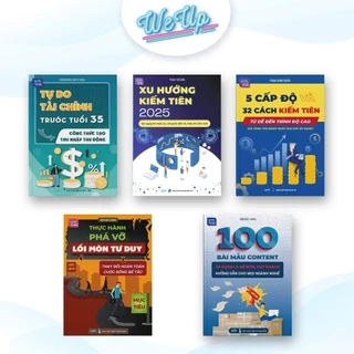 COMBO 5 CUỐN SÁCH: 5 Cấp độ, 100 mẫu AI content, AI content, Xu hướng K.Tiên, Phá vỡ T.duy, 100 ngày hành động, Tự do TC