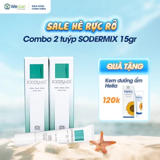 2 SODERMIX 15g - Tặng Kem Helia - Kem Bôi Viêm Da Cơ Địa Hỗ Trợ Ngứa Ngáy, Eczema, Chàm Sữa, Tổ Đỉa, Dưỡng Ẩm