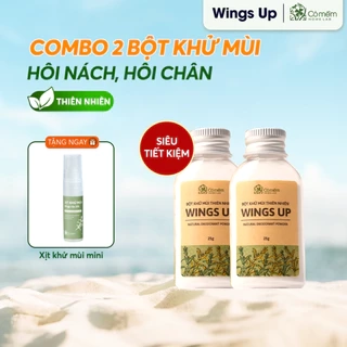 Combo 2 LỌ - Bột Khử Mùi Wings Up - Khử Mùi Hôi Chân Hôi Nách Giảm Tiết Mồ Hôi Hôi Cỏ Mềm 25g
