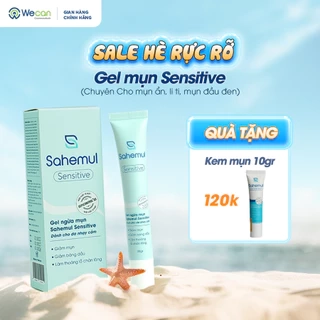 Gel Giảm Mụn Sahemul Sensitive Chuyên Biệt Mụn Ẩn, Mụn Đầu Đen 20gr [TẶNG KEM MỤN 10GR]