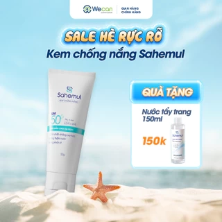 Kem Chống Nắng Nâng Tone, Kiềm Dầu, Kháng Nước Cho Da Dầu Mụn 20gr Sahemul [TẶNG NTT 150ML]