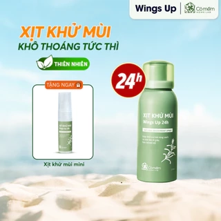 Wings Up Xịt Khử Mùi Cỏ Mềm - Khử Mùi Hôi Nách Hôi Chân, Mùi Cơ Thể - Khô Thoáng, An toàn Cho Mẹ Bầu, Tuổi Dậy Thì 100ml