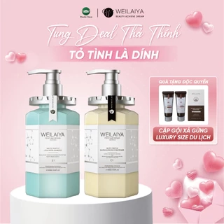 Cặp dầu gội xả phục hồi Weilaiya chiết xuất nấm Truffle giúp chống lão hóa da đầu và mượt tóc cho tóc hư tổn 450ml