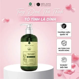 Dầu gội đầu thảo dược Weilaiya Zingiber Officinale Juice gừng hà thủ ô giúp dưỡng, đen và kích thích mọc tóc 400ml