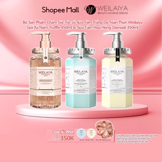 Bộ Sản Phẩm Chăm Sóc Tóc và Sữa Tắm Nước Hoa Trắng Da Toàn Thân Weilaiya 450ml