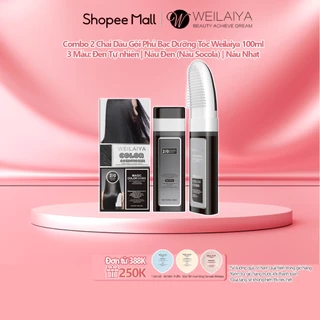 Combo 2 Chai Dầu Gội Phủ Bạc Dưỡng Tóc Weilaiya 100ml (3 màu lựa chọn)