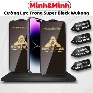 Kính Cường Lực iphone full màn Black KTM, chống bụi khi dán, full màn, ip 7plus/xsmax, 11Promax, 12 13 14 Pro max