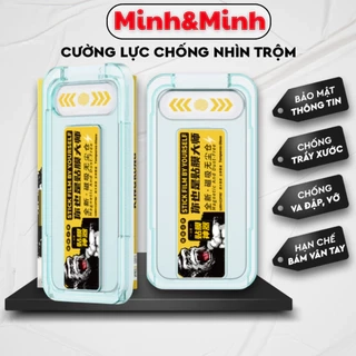 Kính cường lực iphone tự dán chống nhìn trộm KTMStore,có bảo vệ màng loa KTM 11 12 13promax 14 promax 15 16pro max
