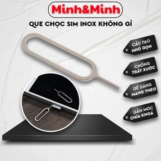 Que Chọc Sim Inox Không Gỉ KTM , Que Lấy Sim Nhỏ Gọn Và Bền Bỉ , Dễ Dàng Mang Theo Hoặc Gắn Vào Móc Chìa Khóa