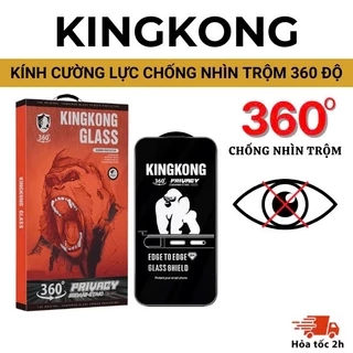 Kính cường lực chống nhìn trộm 360 độ KINGKONG K12, chịu lực tốt, chống xước hiệu quả cho 11 12 13 14 15 16 Pro Plus PRM