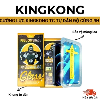 Kính cường lực iphone KINGKONG BAIKO chắn bụi loa 9H siêu mượt 16 15 14 13 12 11 Promax 7 8 Plus Xr Xs x