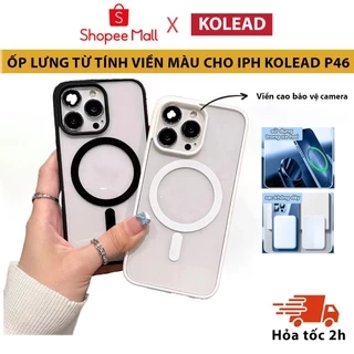 Ốp Điện Thoại Từ Tính viền màu P46 KOLEAD đạt chuẩn Chống Va Đập Cho iphone 16 15 14 Pro Max plus 13 12 11 Pro Max