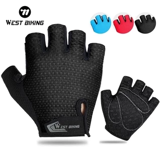 Găng tay nửa ngón WEST BIKING thoáng khí chống trượt khi đi xe đạp cho nam nữ