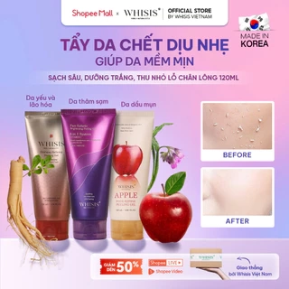 Gel Tẩy Tế Bào Chết Da Mặt Hàn Quốc WHISIS Peeling Gel Giúp Trắng Da Mờ Thâm Mụn Se Khít Lỗ Chân Lông 120ml