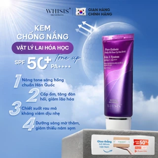 Kem Chống Nắng Dưỡng Trắng Kiềm Dầu Nâng Tone WHISIS Pure Esthetic Daily Fit Tone Up Sun Block SPF50+/PA++++ 50g