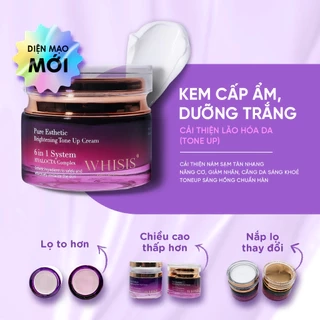 Kem Dưỡng Ẩm Trắng Da 6 in 1 WHISIS Pure Esthetic Brightening Tone Up Cream Cấp Ẩm, Nâng Tone, Giảm Nám, Trẻ Hoá Da 50g