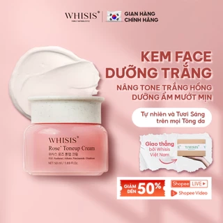 Kem Dưỡng Ẩm Trắng Da Nâng Tone Tức Thì Tinh Chất Hoa Hồng Whisis Rose Toneup Cream 50ml