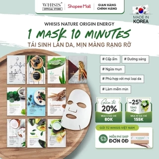 Mặt Nạ Giấy Hàn Quốc WHISIS Chiết Xuất Thiên Nhiên Giúp Dưỡng Da, Cải Thiện Làn Da 25ml