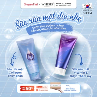 Sữa Rửa Mặt Dịu Nhẹ Hàn Quốc WHISIS Dưỡng Ẩm Kiềm Dầu Trắng Da Dành Cho Mọi Loại Da 120ml