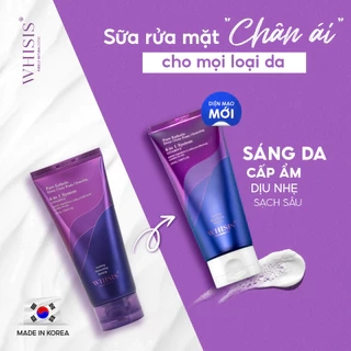 Sữa Rửa Mặt Trắng Da Dịu Nhẹ Vitamin E Hàn Quốc WHISIS Pure Esthetic Deep Clean Foam Cleansing Cho Mọi Loại Da 120ml