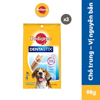 Bánh Xương Chăm Sóc Răng cho Chó Trung PEDIGREE Dentastix (3 Túi, 98g)