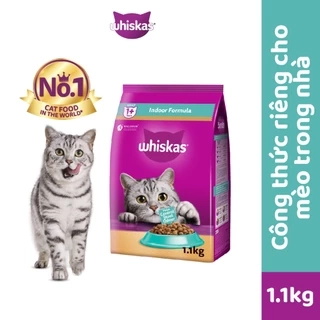 Thức ăn dạng hạt cho mèo trưởng thành nuôi trong nhà WHISKAS, 1.1 kg
