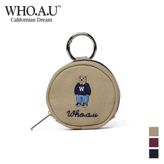 Móc khóa WHO.A.U WHAWD3831A túi mini dây kéo Steve Round Pouch 100% Cotton
