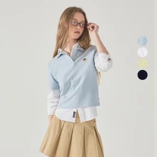 Áo Polo WHO.A.U Steve Crop Collar T-Shirt_WHHAF2411F