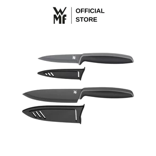 Bộ 2 Dao Thái Màu Đen, Đỏ WMF TOUCH Chất Liệu Thép Không Gỉ, Tay Cầm Bằng Nhựa, Có Nắp Bảo Vệ